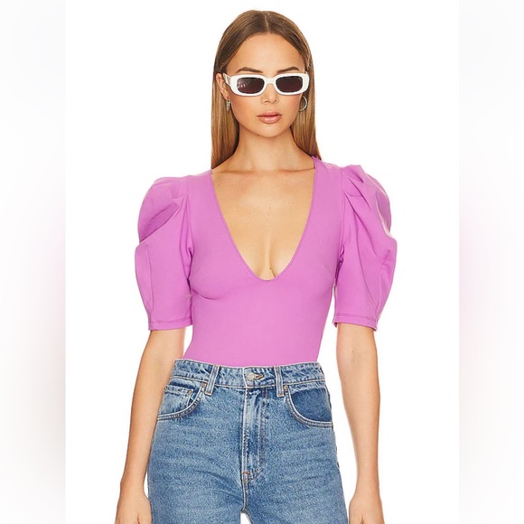 Wild berry free people va va voop body suit - Picture 3 of 8